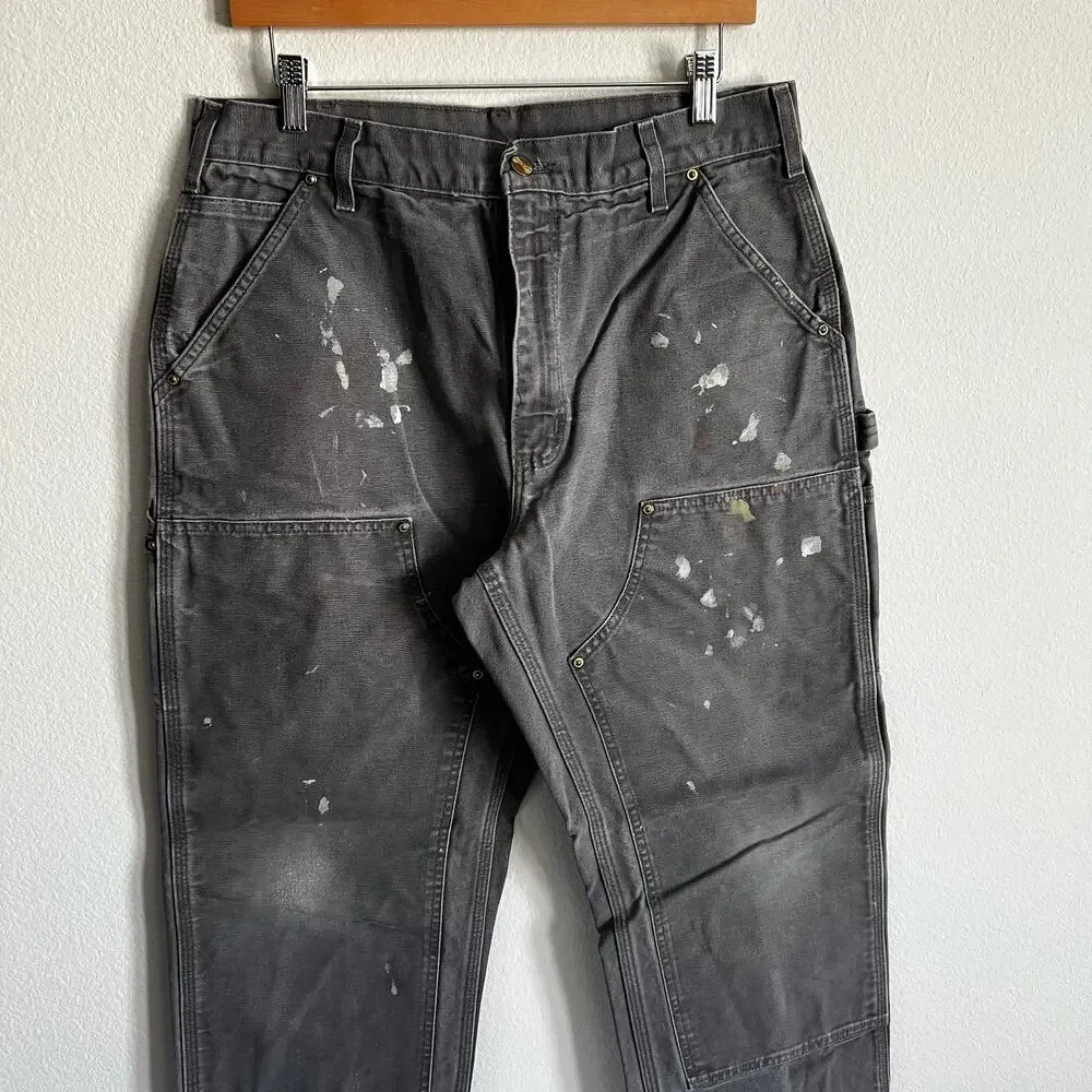 Carhartt gray double knee work wear carpenter pants